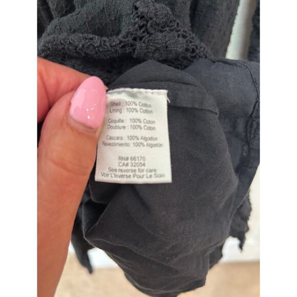 Hemant & Nandita Juhi black mini intricate lacy flared skirt - Picture 7 of 7